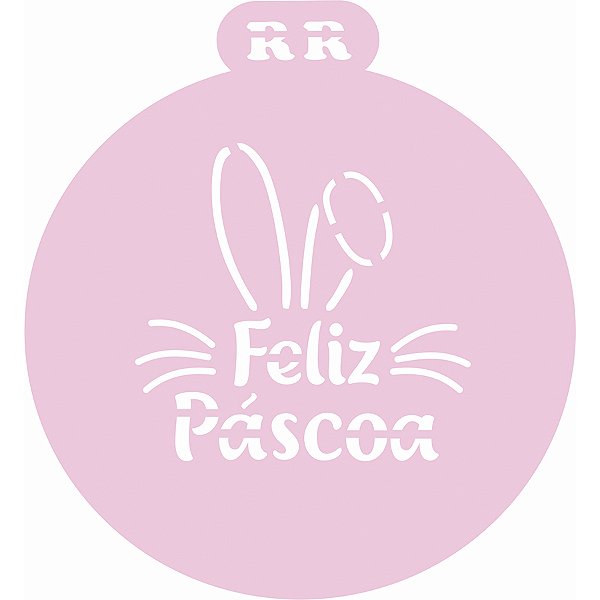 Stencil Feliz Páscoa - Ref. 4048 - 1 unidade - RR CORTADORES - Rizzo