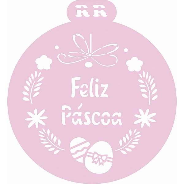 Stencil Feliz Páscoa - Ref. 3019 - 1 unidade - RR CORTADORES - Rizzo