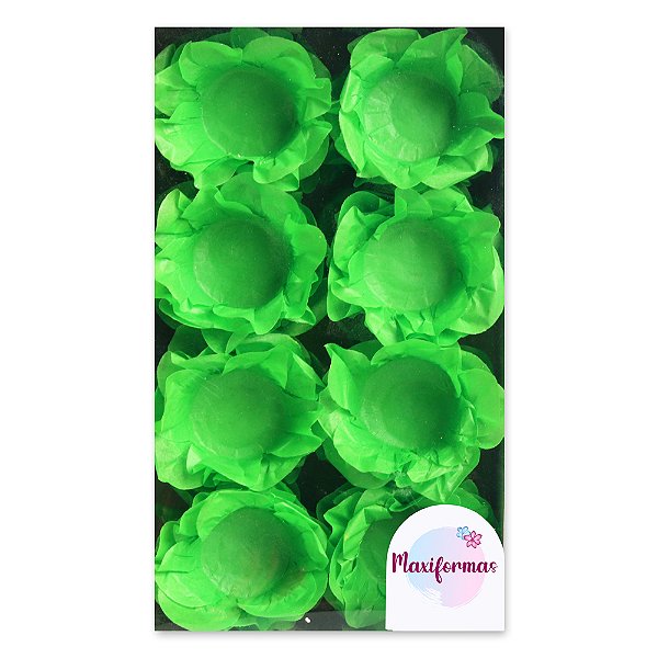 Forminha para Doces Finos - Eva - Seda Verde Limão - 40 unidades - Maxiformas - Rizzo