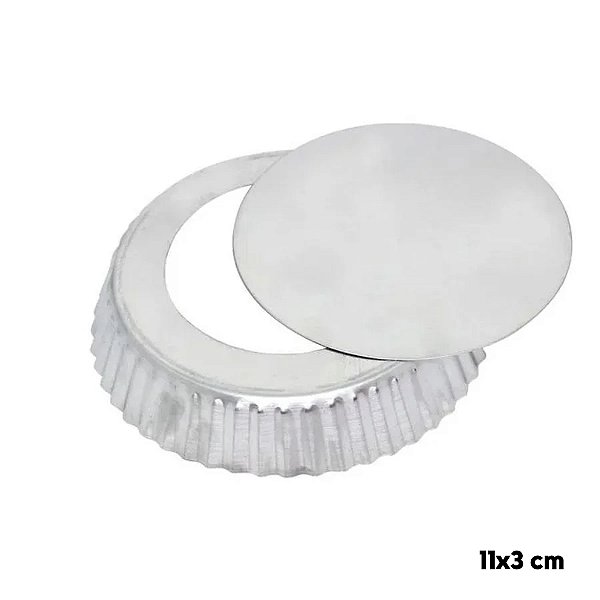 Forma Torta de Maçã Crespa com Fundo Falso - 11 x 3 cm - Ref. 0949 - 1 unidade - Macedo - Rizzo