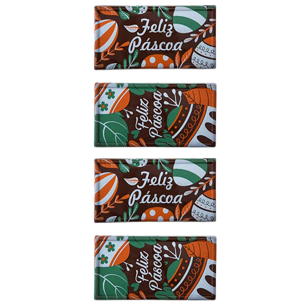 Blister Decorado com Transfer para Chocolate - Tablete - Ovinhos Páscoa - BLP0139 - 1 unidade - Stalden - Rizzo