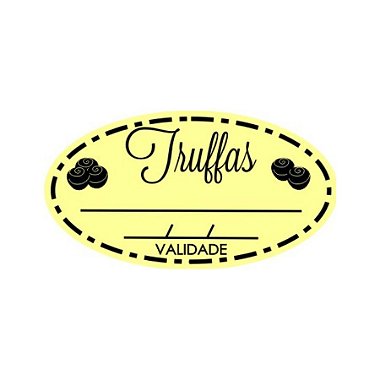Etiqueta Adesiva Truffas Amarela com 100 un. Rizzo
