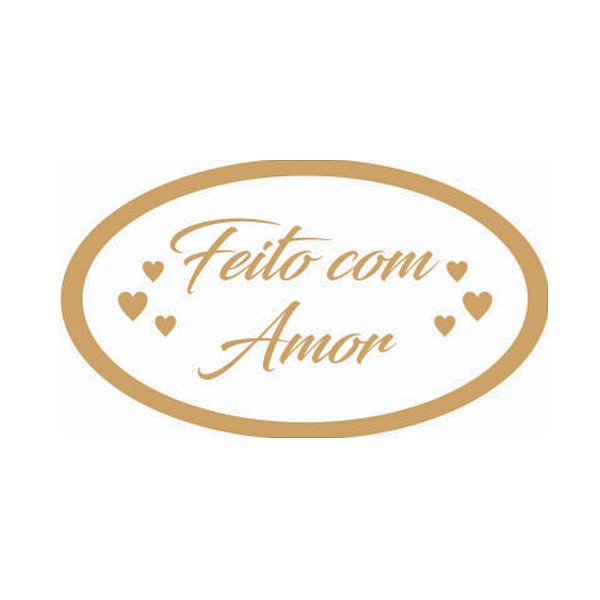 Etiqueta Adesiva Feito com Amor com 100 un. Rizzo