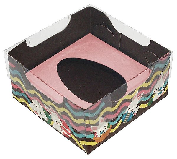 Caixa Ovo de Colher de 50g - Encanto Rosa Bebê Kids Cód 1486 - 10 unidades - Ideia Embalagens
