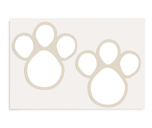 Cartela Adesiva Pegadas Brancas GG - 04 unidades - Cromus Páscoa - Rizzo
