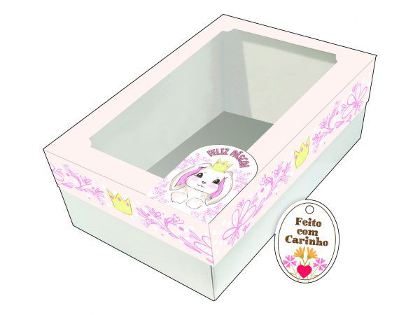 Caixa Ovo de Colher Coroa Ref. 906 com 2 un. Erika Melkot Rizzo Confeitaria