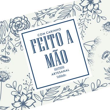 Rótulo e Tira Decorativa Feito a Mão - Tam P / M / G - 5 unidades - Rizzo Confeitaria