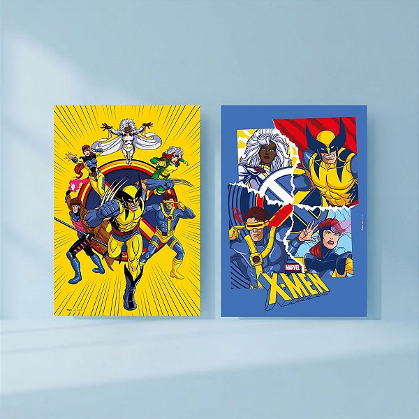 Cartaz Decorativo - X-Men - Marvel - 31x45cm - Disney Original - 2 unidades - Regina - Rizzo