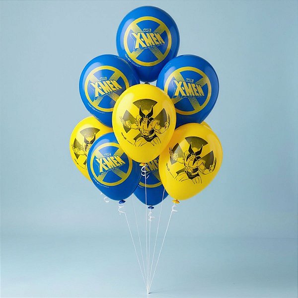 Balão de Festa Decorado 9" 23cm - X-Men - Marvel - Disney Original - 25 unidades - Regina - Rizzo
