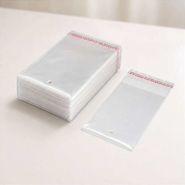 Saco Adesivado com Furo - 9x9cm - 100 unidades - Rizzo