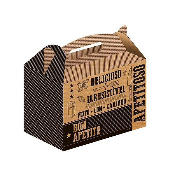 Caixa para Kit Lanches Kraft - 50 unidades - Food Service Festcolor - Rizzo Embalagens