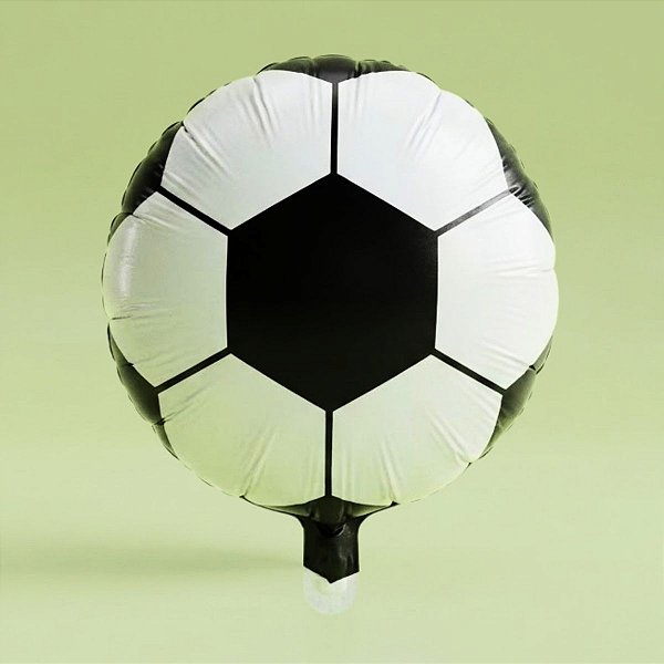 Balão de Festa Metalizado 18" 45cm - Bola de Futebol   - 1 unidade - Rizzo