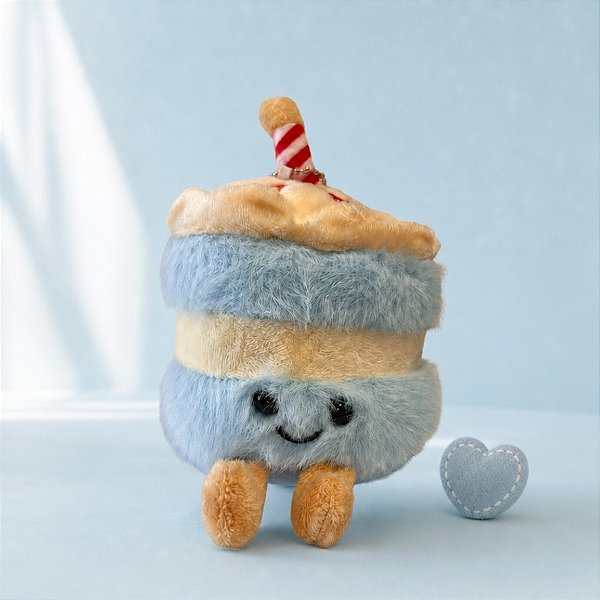 Chaveiro de Pelúcia Milkshake - Azul - 15x8cm - 1 unidade - Rizzo
