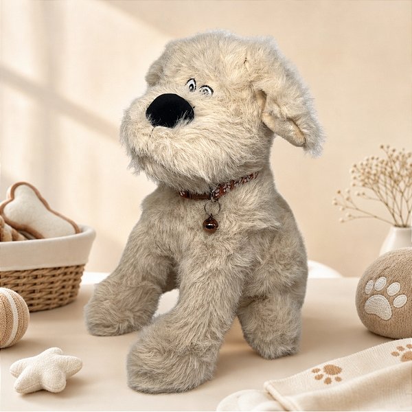 Cachorro de Pelúcia - Creme - 25x25x15cm - 1 unidade - Rizzo