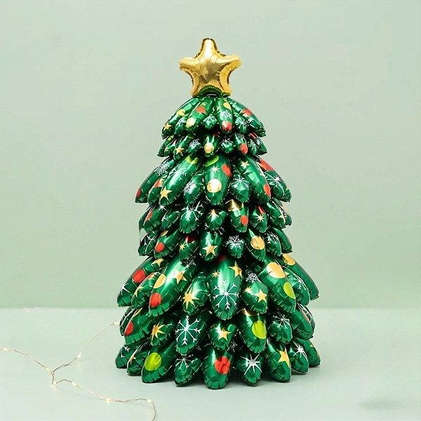 Balão de Festa Microfoil - Árvore de Natal - 130cm - 1 unidade - Rizzo