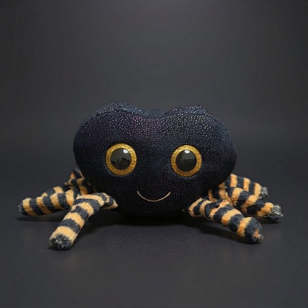 Aranha Coração de Pelúcia - 18x13x10cm - Halloween - 1 unidade - Rizzo