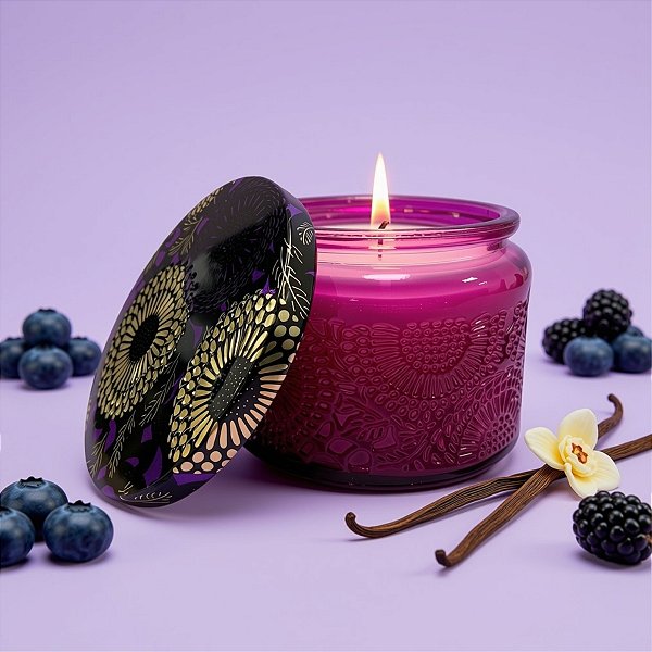 Vela Aromática de Luxo - Mirtilo de Santiago - 90g - 1 unidade - Rizzo