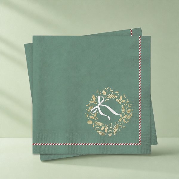 Guardanapo De Papel Natalino - Essência Verde - 32,5x32,5cm - 20 unidades - Cromus - Rizzo