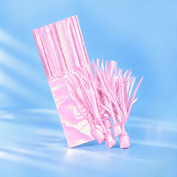 Papel para Bala de Coco - 8,5 x 21,5 cm - Rosa Claro Nacarado - 24 unidades - CampFestas - Rizzo