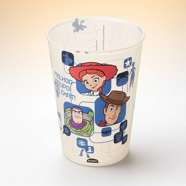 Copo de Plástico Toy Story - Melhor Grupo de Chat - 320ml - 1 unidade - Disney Original - Rizzo