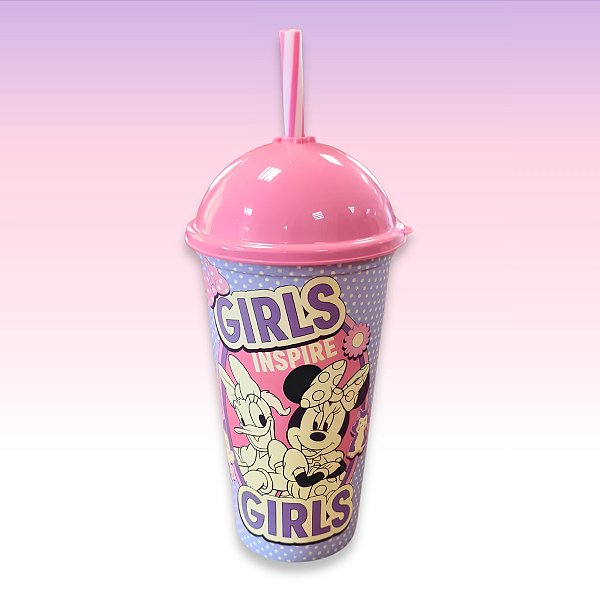 Copo Shake - Minnie e Margarida - Rosa Bebê - 500ml - 1 unidade - Disney Original - Rizzo