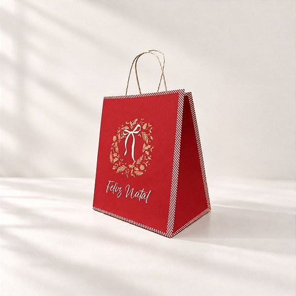 Sacola para Panetone - Essência - Vermelho - 27,5x22x16cm - 1 unidade - Cromus - Rizzo