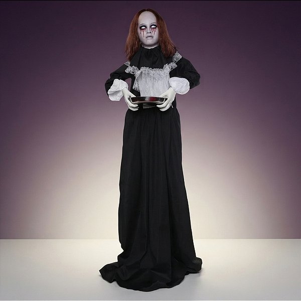 Enfeite Decorativo De Halloween Com Som, Luz e Movimento - Boneca Dursilla - 1,60m - 1 unidade - Cromus - Rizzo