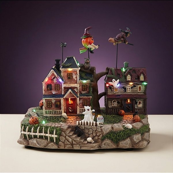 Enfeite Decorativo de Halloween - Cenário Casarão Noites do Terror - 27x28x15cm - 1 unidade - Cromus - Rizzo