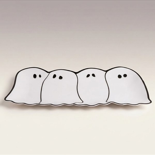 Bandeja Decorativa de Halloween - Fantasminhas - 38x22cm - 1 unidade - Cromus - Rizzo