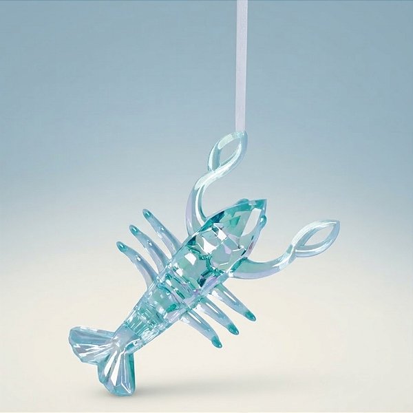 Enfeite Decorativo para Pendurar - Lagosta Azul - 13x6,5x2cm - 1 unidade - Cromus - Rizzo