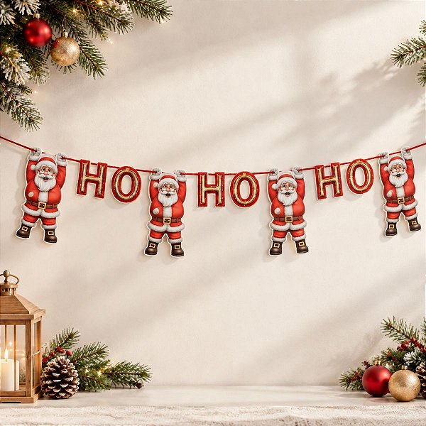 Faixa Decorativa de Natal - HoHoHo - 1,20x30cm - 1 unidade - Regina - Rizzo
