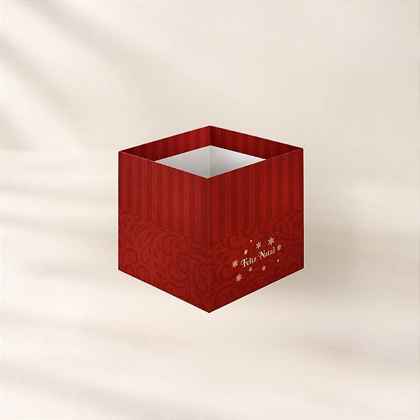 Cachepot de Papel - Natal Elegance - 14x14cm - 10 unidades - Regina - Rizzo