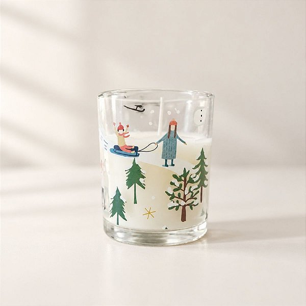 Vela Aromática de Natal - Figuras - Verde - 7x8cm - 1 unidade - Rizzo
