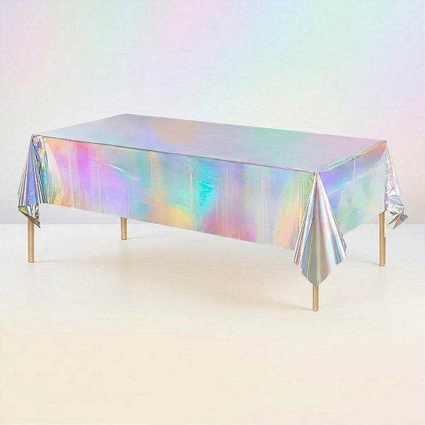 Toalha de Mesa de Plástico Laminado - Furta-cor - 1,37x1,83m - 1 unidade - Rizzo