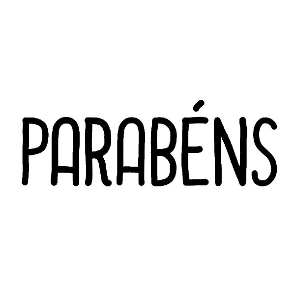 Transfer Para Balão Lettering Preto - Parabéns Mod.2 - 01 Unidade - Rizzo