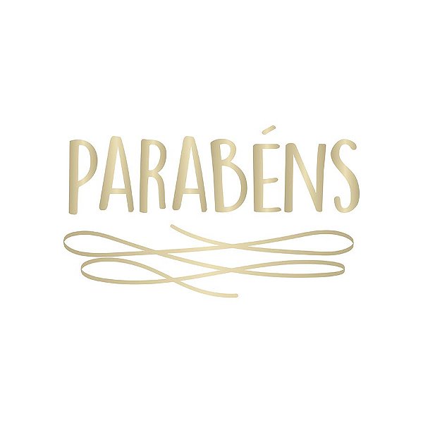 Transfer Para Balão Lettering Ouro - Prabéns - 01 Unidade - Cromus Balloons - Rizzo Balões