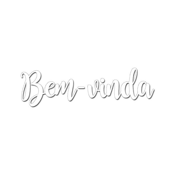 Transfer Para Balão Lettering Branco - Bem-Vinda - 01 Unidade - Cromus Balloons - Rizzo Balões