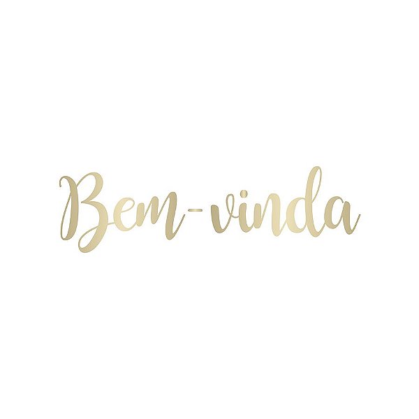 Transfer Para Balão Lettering Ouro - Bem-Vinda - 01 Unidade - Rizzo
