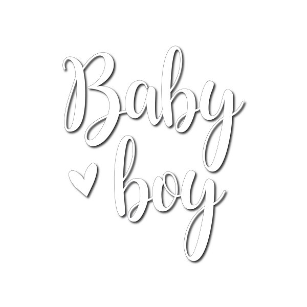 Transfer Para Balão Lettering Branco - Baby Boy - 01 Unidade - Cromus Balloons - Rizzo Balões