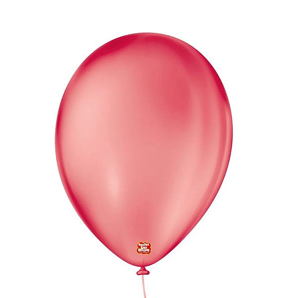 Balão de Festa Látex Cristal - Vermelho Fogo - Balões São Roque - Rizzo