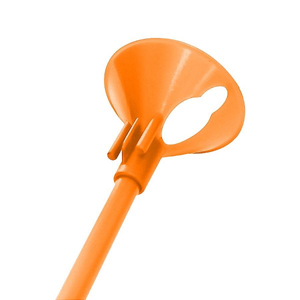 Kit Suporte para Balão 33cm - Laranja Fluorescente - 10 Unidades - Rizzo Balões