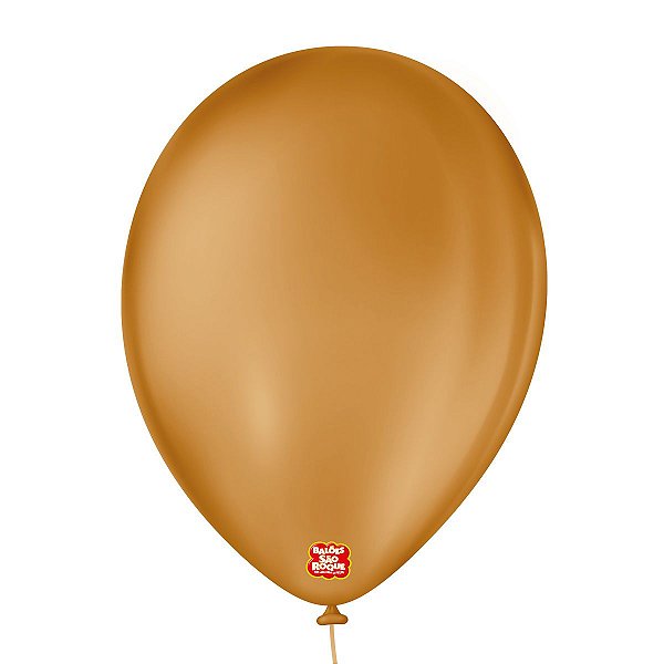 Balão de Festa Látex Liso - Mocha - 50 Unidades - Balões São Roque