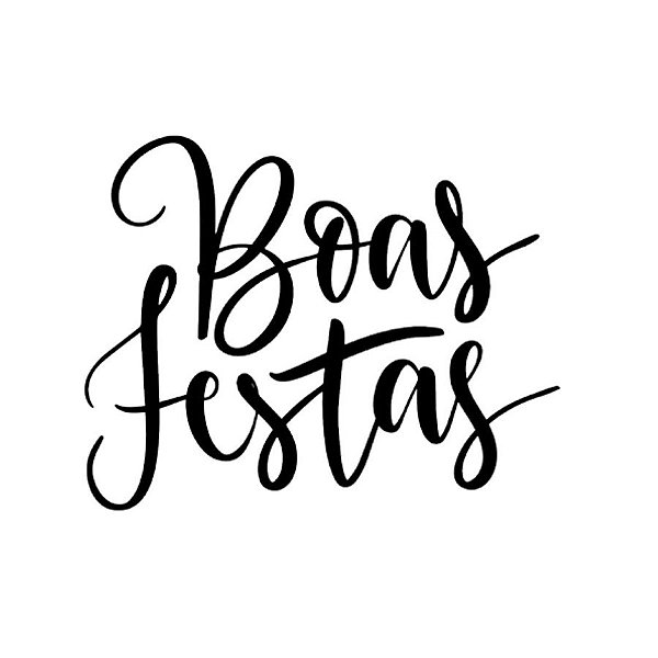 Transfer Para Balão Lettering Preto - Boas Festas - 01 Unidade - Cromus Balloons - Rizzo Balões