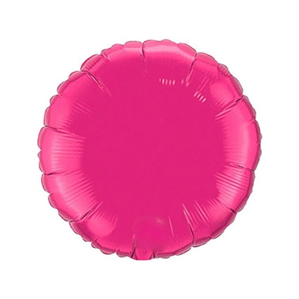 Balão de Festa Metalizado 20" 50cm - Redondo Pink Rhodamine - 01 Unidade - Flexmetal - Rizzo Balões