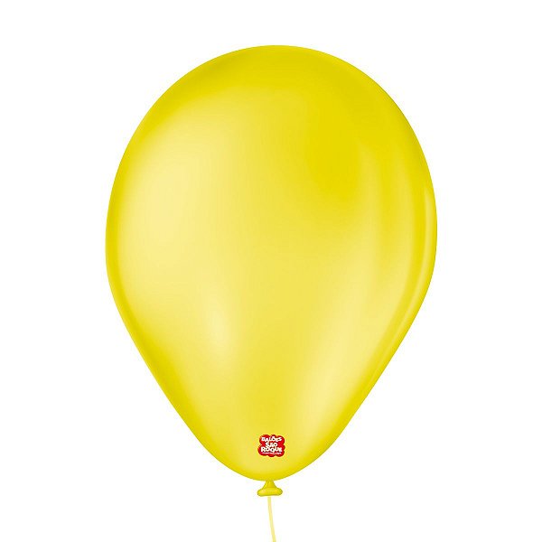 Balão de Festa Látex Liso - Amarelo Sol - 50 Unidades - Balões São Roque