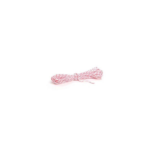 Fio Decorativo Torcido 5 mts Rosa Claro e Branco Cromus Rizzo Confeitaria