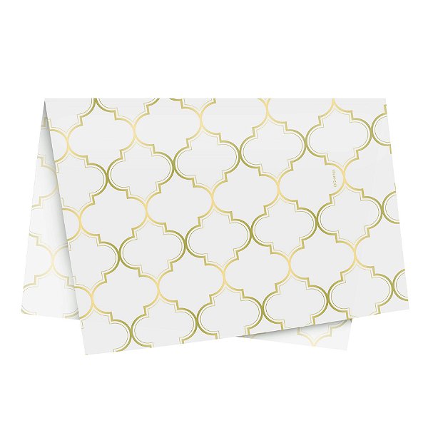 Papel de Seda - 49x69cm - Núria Branco - 10 folhas - Rizzo Embalagens