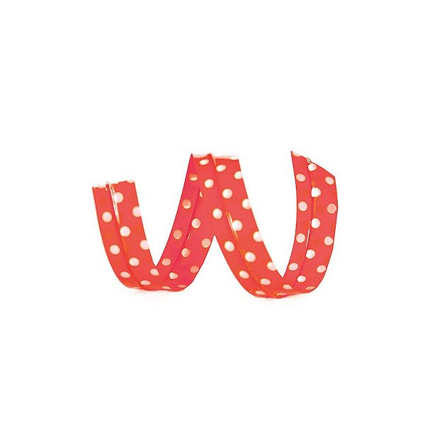 Fecho Prático Vermelho Poá Branco P 4x11cm - 100 unidades - Cromus