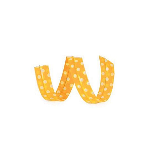 Fecho Prático Laranja 2 Poá Branco - G 7x30cm - 100 unidades - Cromus