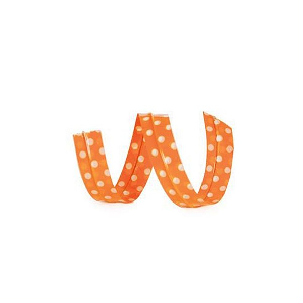 Fecho Prático Laranja Poá Branco G 7x30mm - 100 unidades - Cromus - Rizzo Embalagens